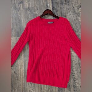 Banana Republic Red Cable Knit Sweater made with Filpucci Yarn